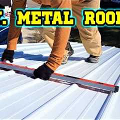 How to install 5-Rib Metal Roofing panels on solid sheet decking for beginners