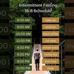 This intermittent fasting 16:8 schedule is a perfect fasting/eating timeline for beginners!