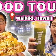 FOOD TOUR with Locals in Waikiki! || [Oahu, Hawaii]  Food Crawl!