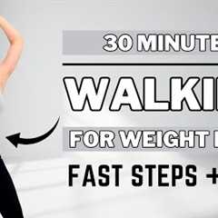 🔥30 Min TURBO WALKING for WEIGHT LOSS🔥Abs & Core Workout🔥ALL STANDING🔥NO JUMPING🔥KNEE FRIENDLY🔥