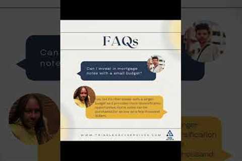 FAQs for mortgage notes #mortgagenotes #passiveinvestment #passivecashflow #buildwealth #investing
