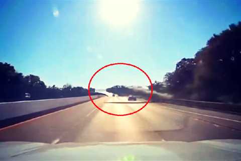 WATCH: Out-of-Control Car FLIES Across Six-Lane Highway in INSANE Footage