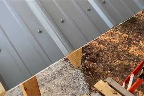 Metal roof install tips and tricks -- eave dripline string guide