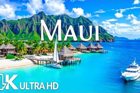 Maui, Hawaii 4K UHD – Golden Beaches, Lush Landscapes &amp; Island Paradise with Relaxing Music