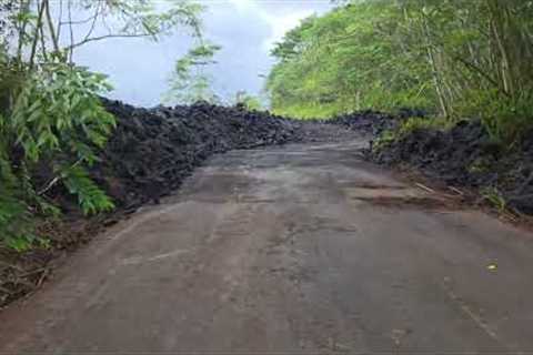 Lava covered road is cleared! September 26, 2025