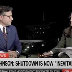 CNN’s Kaitlan Collins Tries to Run Cover for Schumer’s Reckless Shutdown – Speaker Mike Johnson Dismantles Her Narrative with Brutal Fact-Checks