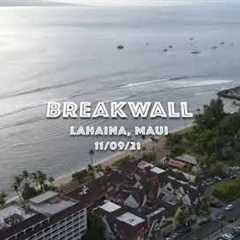 BEAUTIFUL 4-5ft South Swell at Breakwall, Lahaina | 4K Drone Footage