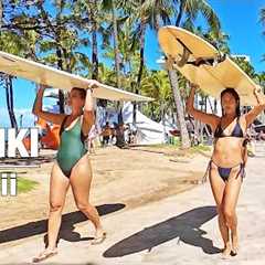 WALKING TOUR HAWAII 🏖 On the Beach and Streets in Waikiki #vacation  #walking