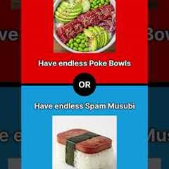 Hawaiian food edition! #hawaii #thisorthat #hawaiifood #pokebowl #yt