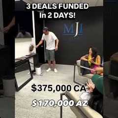 3 Hard Money Loans FUNDED in 2 Days! ✅🔥🙌🏽  I #CARealestate #Azrealestate