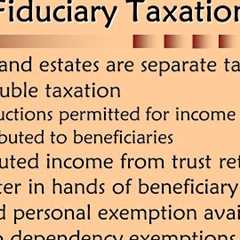 INCOME TAXATION OF TRUSTS, ESTATES AND DECEDENTS