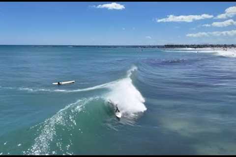 Surfing HURRICANE IMELDA/HUMBERTO, SOUTH BEACH, MIAMI FLORIDA