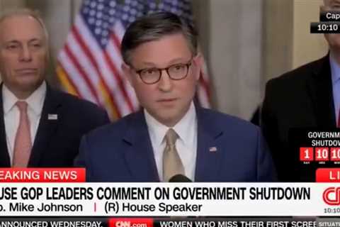 CNN CUTS OFF Speaker Johnson as He Attacks Democrats For Shutting Down the Government Over Healthcare Funding for Illegal Aliens (VIDEO)