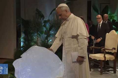 Woke Pope Leo XIV Blesses a Block of Ice as Climate Activists Perform ‘Earth-Worshipping Ritual’ (VIDEO)