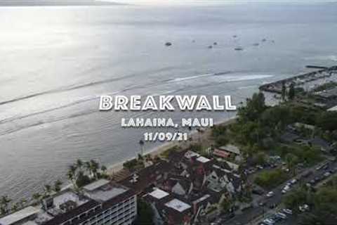 BEAUTIFUL 4-5ft South Swell at Breakwall, Lahaina | 4K Drone Footage
