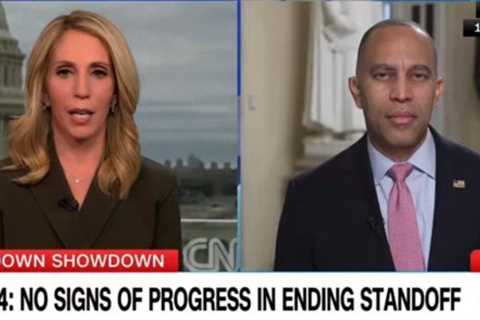 Leftist CNN Anchor Dana Bash Catches Hakeem Jeffries Off Guard with a Challenge When He Starts Whining About the Government Shutdown (VIDEO)