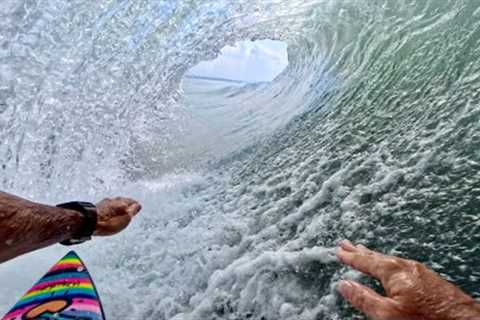 Mason Ho Picking Up Trash And Surfing POV 