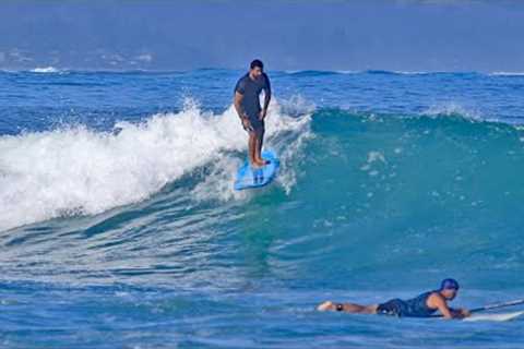 Pua'ena Point ~ Mellow Relaxing Longboard Surfing North Shore O'ahu Hawaii