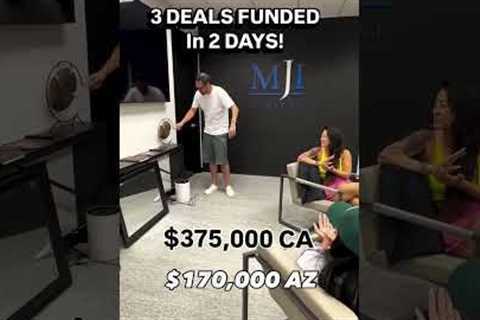 3 Hard Money Loans FUNDED in 2 Days! ✅🔥🙌🏽  I #CARealestate #Azrealestate