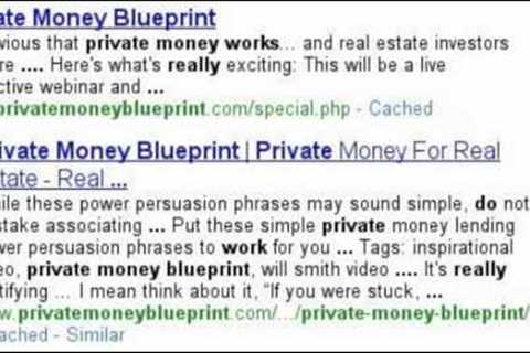 How to find private money lenders - A search story...