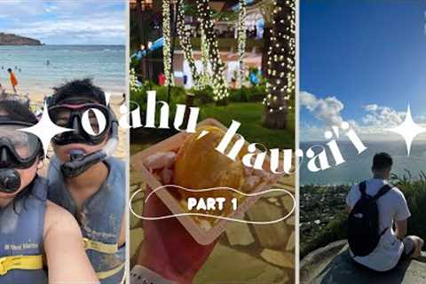 o'ahu, hawai'i travel vlog 🌊  pillbox hike, farmers market, snorkeling, chicken katsu, shave ice 🌺