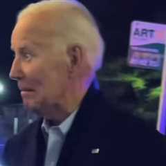Joe Biden Looks Like a Zombie as He Shuffles Into Virginia Restaurant (VIDEO)