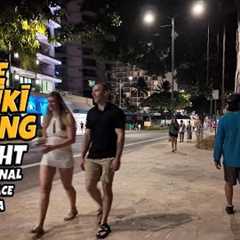 I Love Waikiki Walking at Night | Waikiki Marketplace, International Market Place, Kalakaua Ave | No