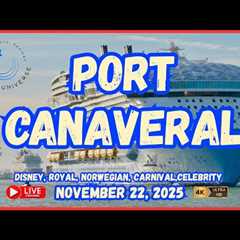 🔴 Port Canaveral 6 SHIP SATURDAY-  Sail-a-way in 4k!