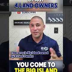 1.8 Million Acres of Land in Hawaii Are Owned by ONLY 4 Landowners? 🤯 #hawaiirealestate #shorts