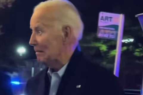 Joe Biden Looks Like a Zombie as He Shuffles Into Virginia Restaurant (VIDEO)