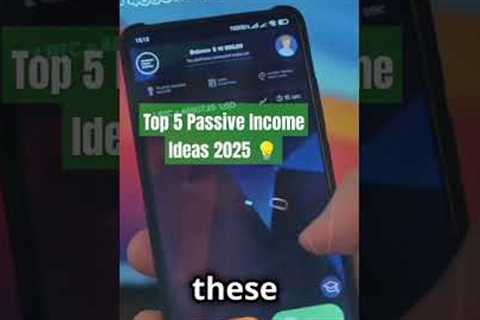 Top 5 Passive Income Ideas for 2025! Full Length Video Bottom Right  ↘️