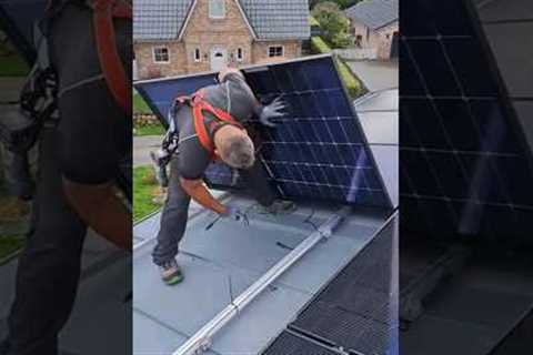 #Solar Installation on a Roof ☀️💪 - Subscribe for more!