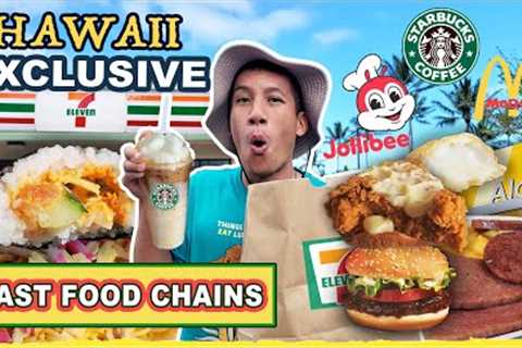MASSIVE Hawaii Fast Food Chain Tour! Best of 7-Eleven, McDonald's, Jollibee, Hawaii Exclusive Items