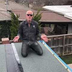 Denver Roofer install peel and stick or self adhered modified roof. Patio flat roof.