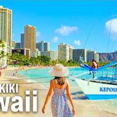 Waikiki Beach, HAWAII Walking Tour | Honolulu BEACH WALK with Captions [4K/60fps]