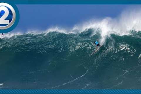 'Unforgettable surfing spectacle': The Eddie opening ceremony marks beginning of big waves and big d