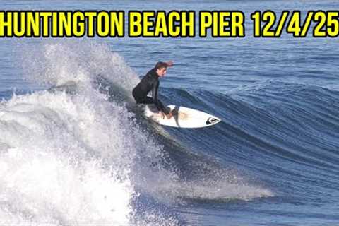 King Tide on a Thursday Morning at The Huntington Beach Pier! (December 4th 2025 RAW Video)
