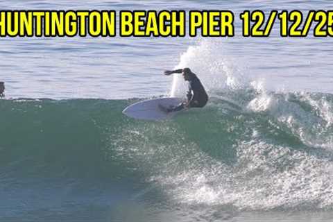 Fun Surf Before The Fog Rolled In At The Huntington Beach Pier! (December 12th 2025 RAW Video)