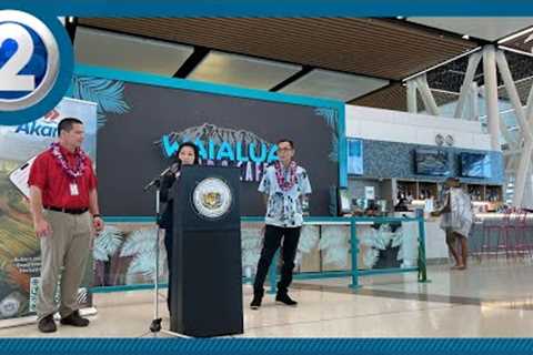New cafe, electric buses blessed at Honolulu airport; looks to make travel smooth, easy