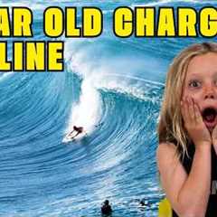 MASSIVE SWELL approaches NORTH SHORE | 8 Y.O Paddles Out!