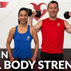 30 Min Full Body Dumbbell Workout - Weight Training at Home Strength Training for Women & Men