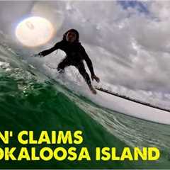 Warm January Surf Session on Okaloosa Island Fort Walton Beach Emerald Coast Florida 