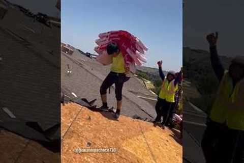 Roofer tests OSB VS plywood starts with OSB… #roofing #construction #safetyfirst