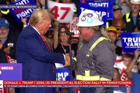 🇺🇸 Donald Trump stunned by Pro-American Energy activist at rally in Johnstown, Pennsylvania [CC]