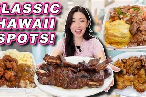 OLD SCHOOL EATERIES IN HAWAII || Plate Lunch, Poke, Burgers and More!