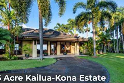 Kailua Kona Luxury Home Tour on 2.5 Acres with Pool & Ocean Views on Hawaii Island
