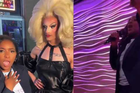 WHAT A JOKE! Texas Democrat Senate Frontrunner Jasmine Crockett Campaigns at “Rachel B*tchface’s” RuPaul’s Drag Race Watch Party in Houston, Texas and Sings Karaoke (VIDEO)