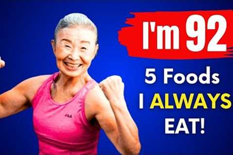 I eat TOP 5 Food and Don't Get OLD! Japan's OLDEST Fitness Instructor 92 yr old Takishima Mika