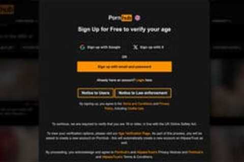 Pornhub to block UK access for new users amid age-verification row
