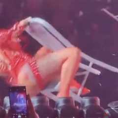 (VIDEO) Rapper Cardi B Eats It During Concert, Blames the Government After Exchange with DHS – Later Claims Video is AI Generated